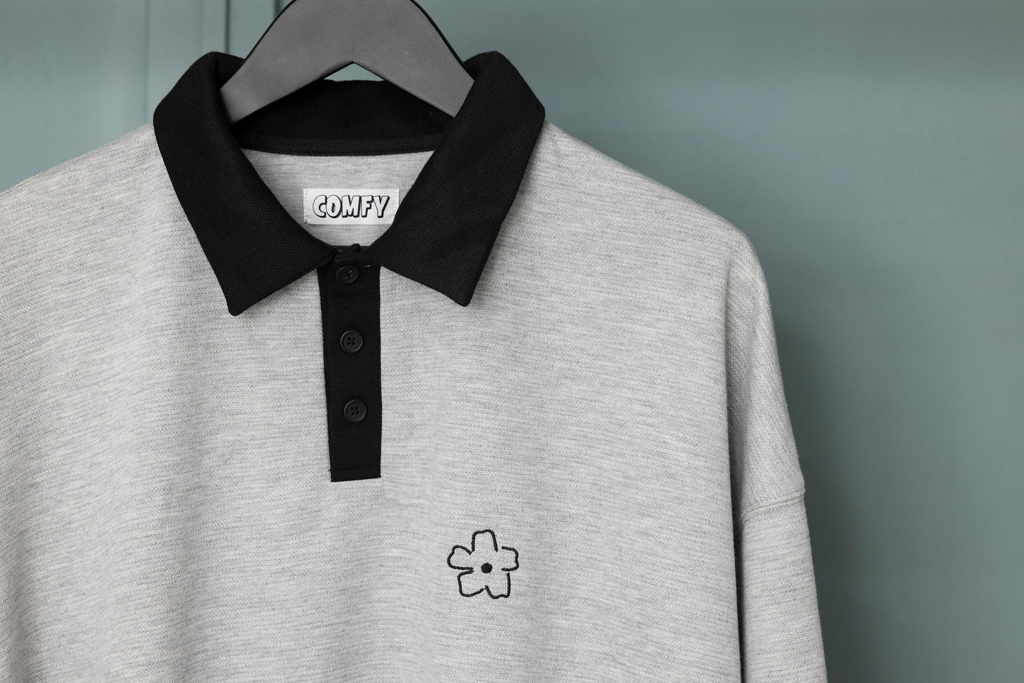 Long Polo Shirt (Gray)